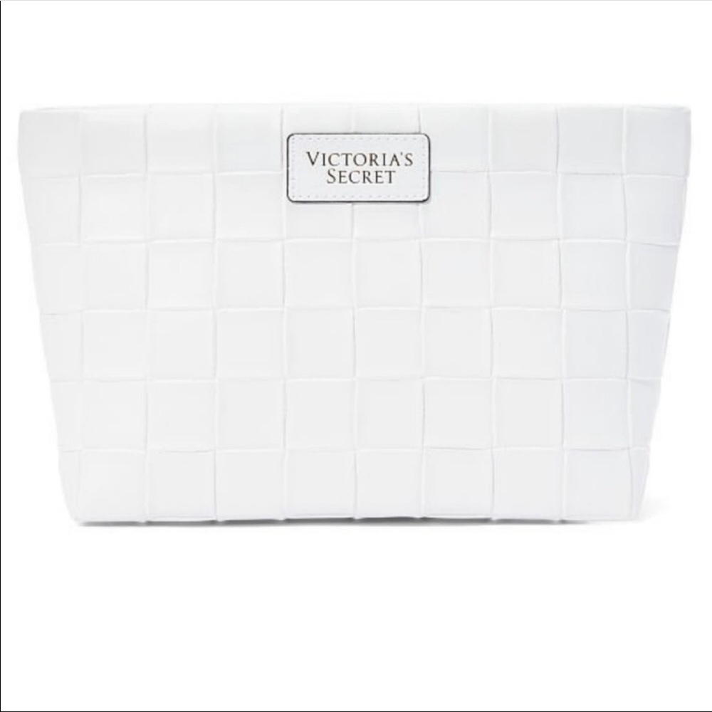 NEW VS | White Woven Cosmetics Pouch